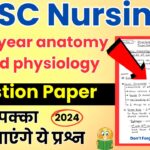 1st year anatomy and physiology question paper