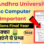 Andhra University Bsc Final Year Computer Important Questions