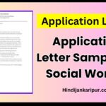 Application Letter Sample for Social Worker