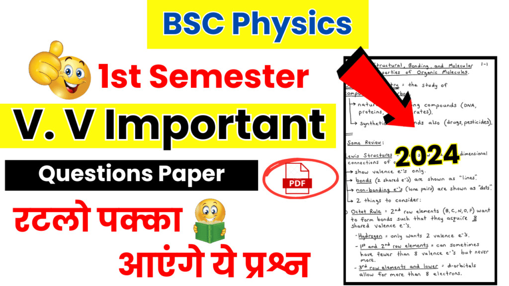 BSC 1st sem PHYSICS important questions