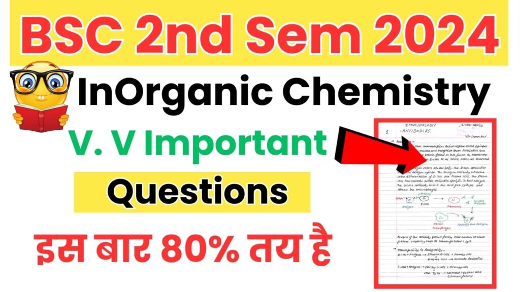 BSC 2nd Semester inOrganic Chemistry Important Questions