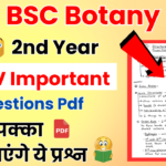 BSC 2nd Year Botany Important Questions pdf