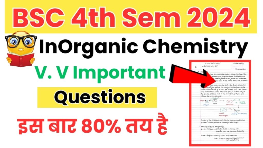 BSC 4th Semester Inorganic Chemistry Important Questions