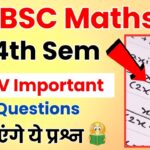 BSC 4th Semester maths important questions