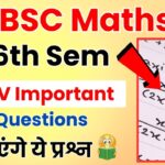 BSC 6th Semester maths important questions