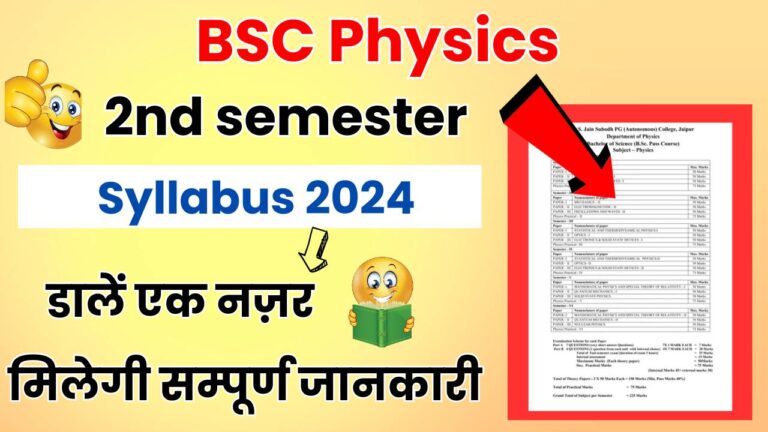 BSC Physics 2nd semester syllabus