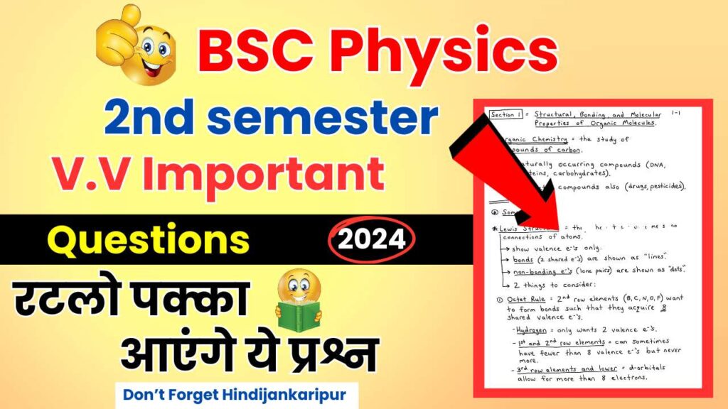 BSC Physics 2nd semester Question Papers