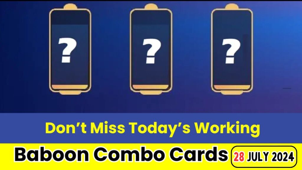 Baboon Combo Cards 28 July