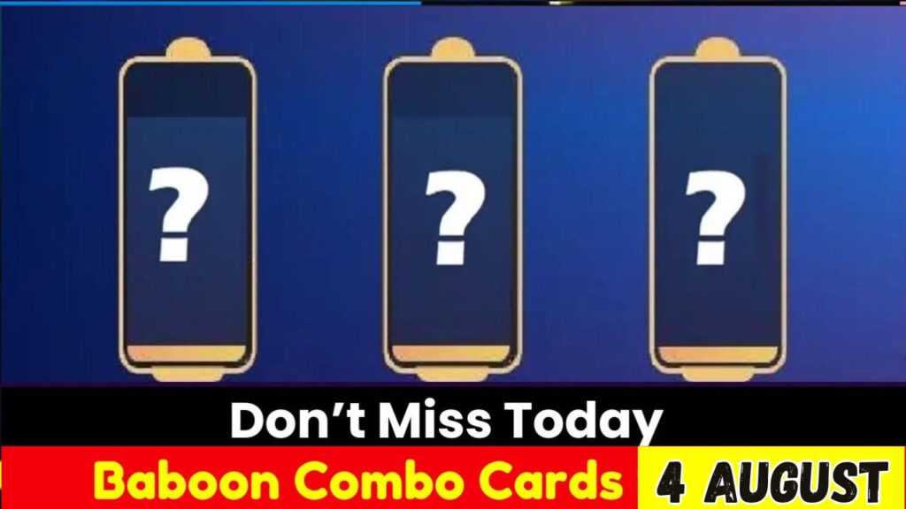 Baboon Combo Cards 4 August