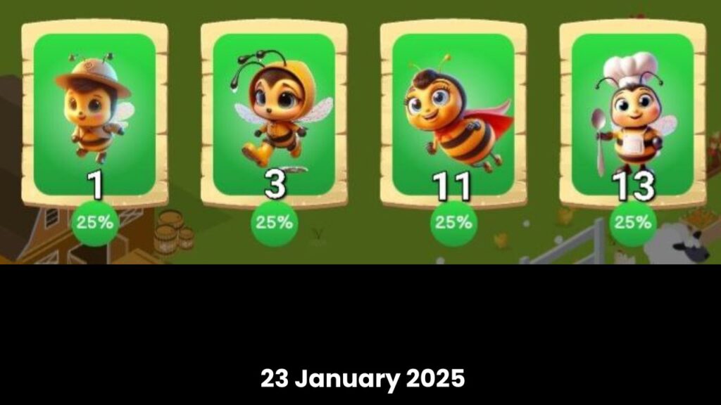 Bee Harvest Daily Combo 23 January 2025