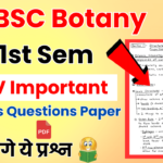 Bsc 1st Year Botany Previous Question Papers