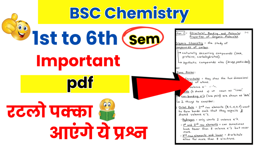 Bsc Chemistry Syllabus: 1st to 6th Semester With PDF