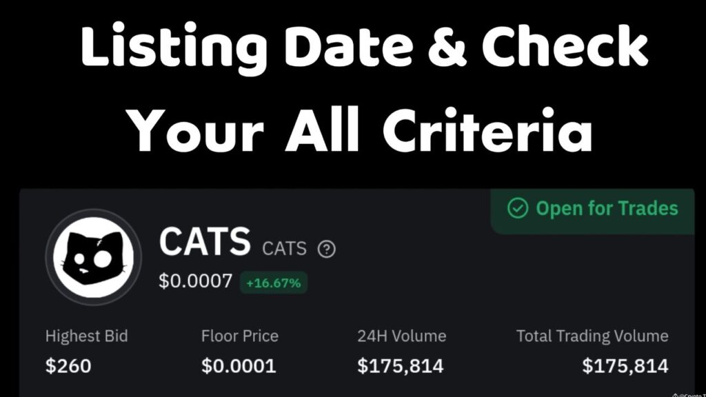 CATS Token Listing 