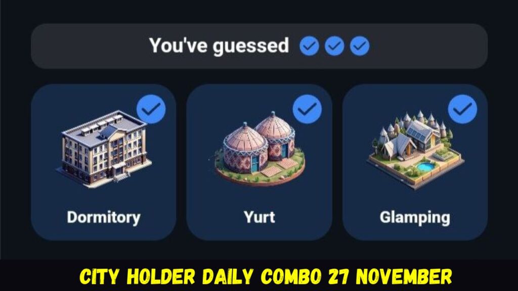 City Holder Daily Combo 27 November