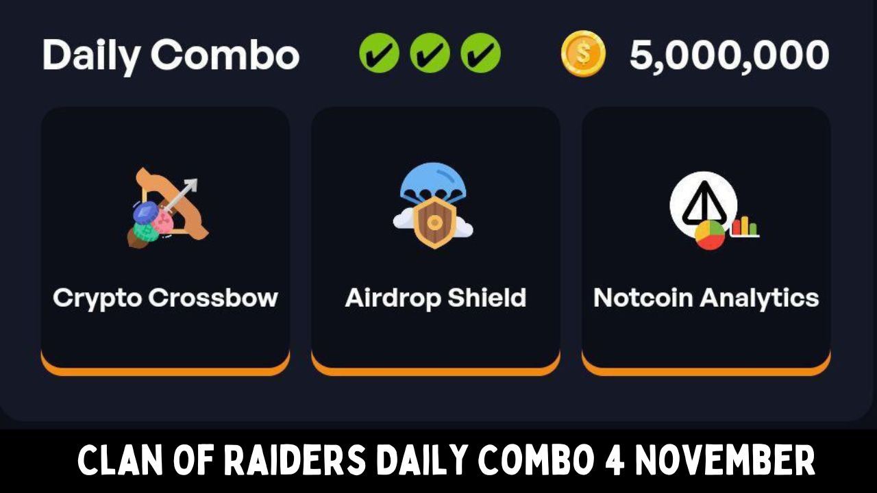 Clan Of Raiders Daily Combo 4 November