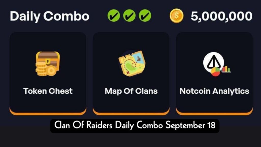 Clan Of Raiders Daily Combo September 18