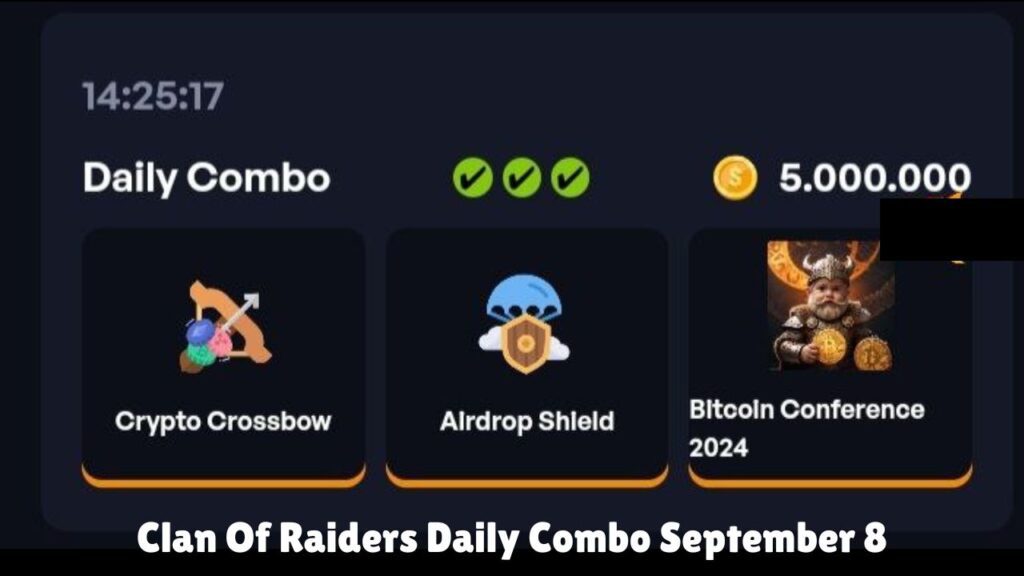 Clan Of Raiders Daily Combo September 8