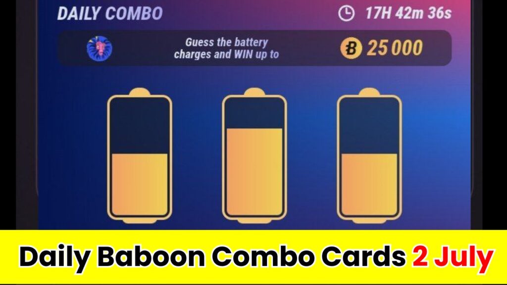 Daily Baboon Combo Cards Today 2 July