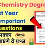 Degree 1st sem Chemistry Important Questions