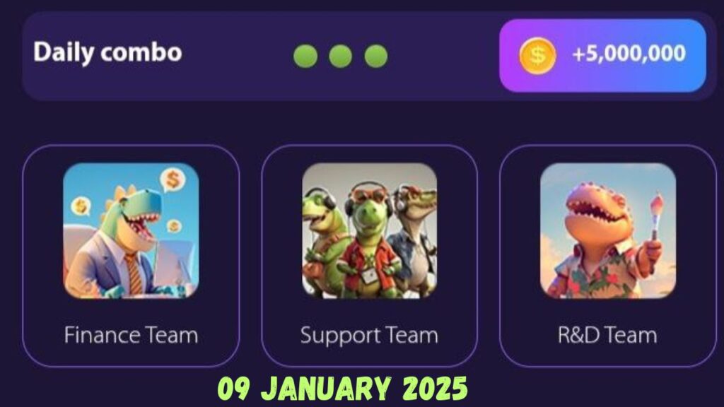 Dino Pump Daily Combo 09 January 2025