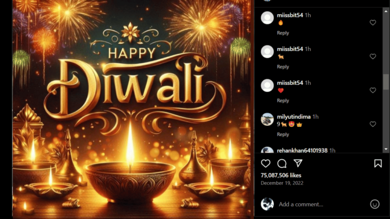 Diwali Caption for Instagram Post