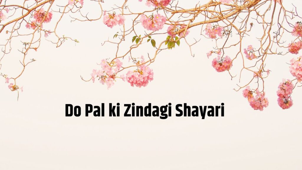 Do Pal ki Zindagi Shayari