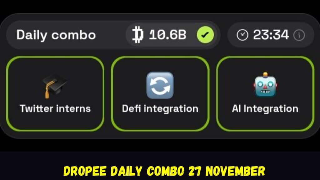 Dropee Daily Combo 27 November