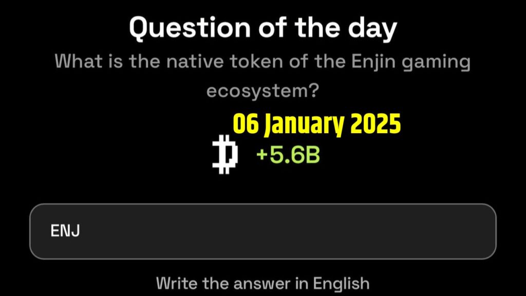 Dropee Daily Question 06 January 2025