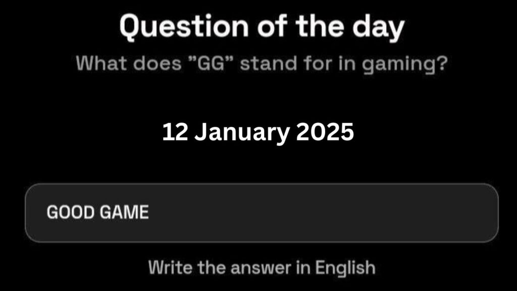 Dropee Daily Question 12 January 2025