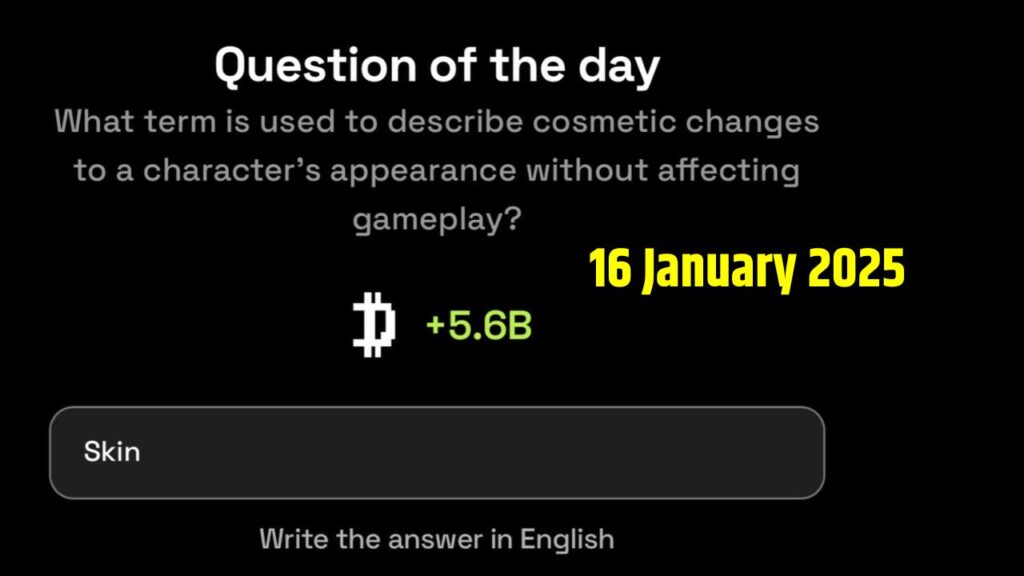 Dropee Daily Question 16 January 2025