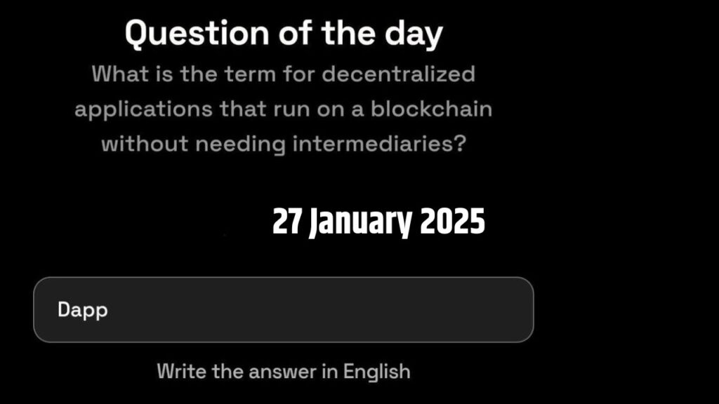 Dropee Daily Question 27 January 2025