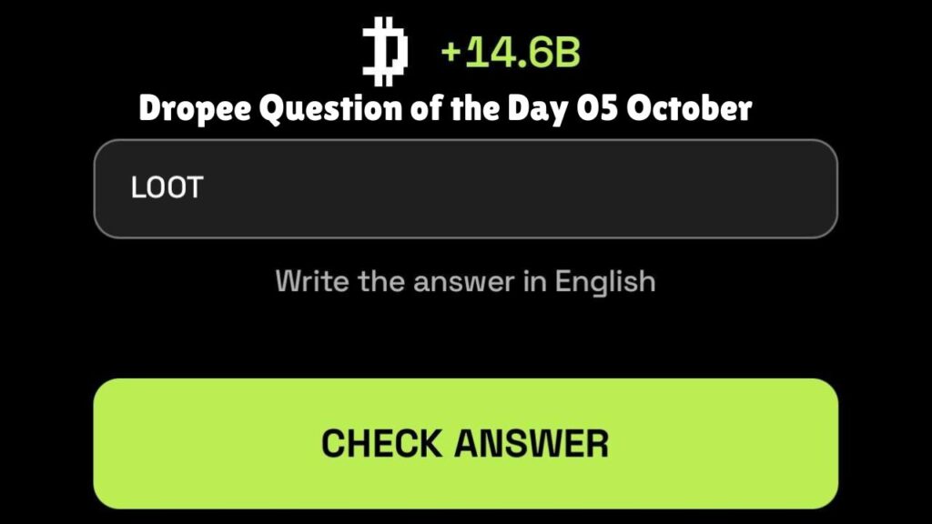 Dropee Question of the Day 05 October