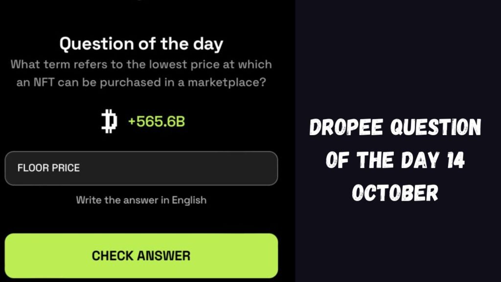 Dropee Question of the Day 14 October