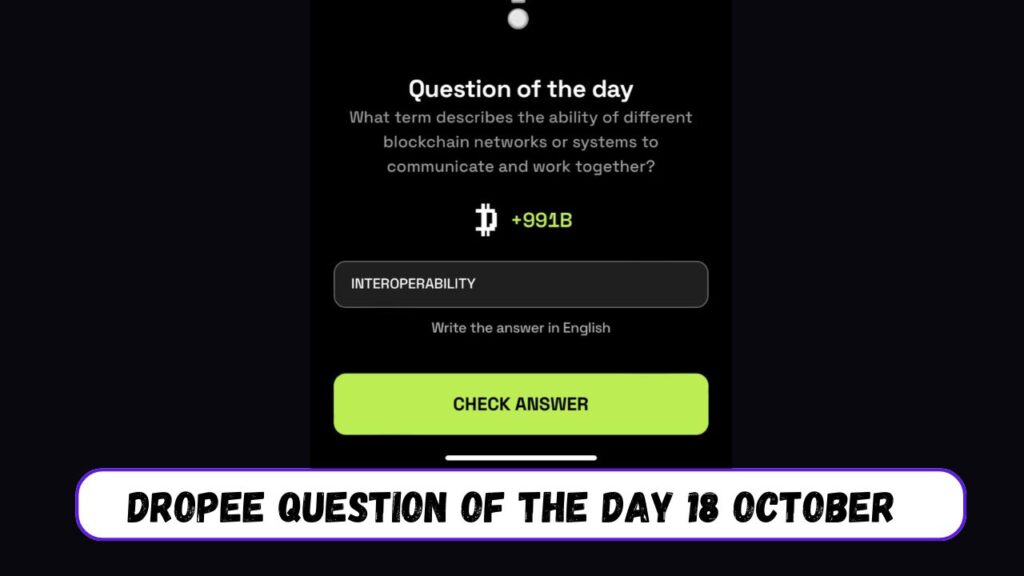 Dropee Question of the Day 18 October