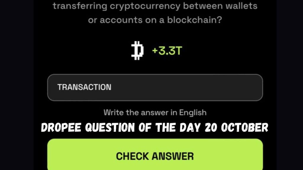 Dropee Question of the Day 20 October