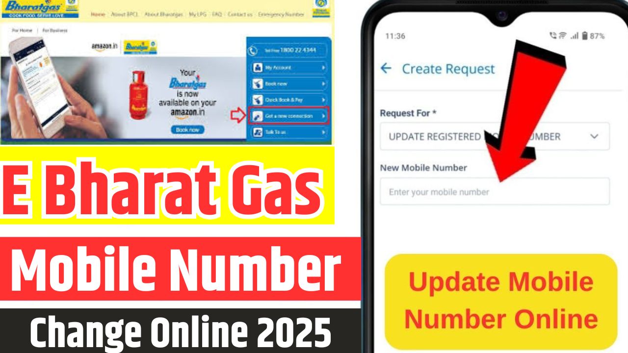 E Bharat Gas Mobile Number Change Online 2025