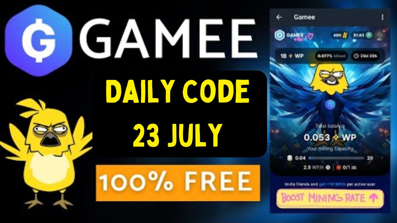 GAMEE Daily Code 23 July