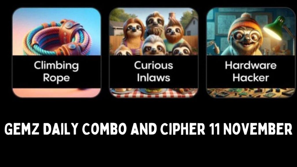 Gemz Daily Combo and Cipher 11 November