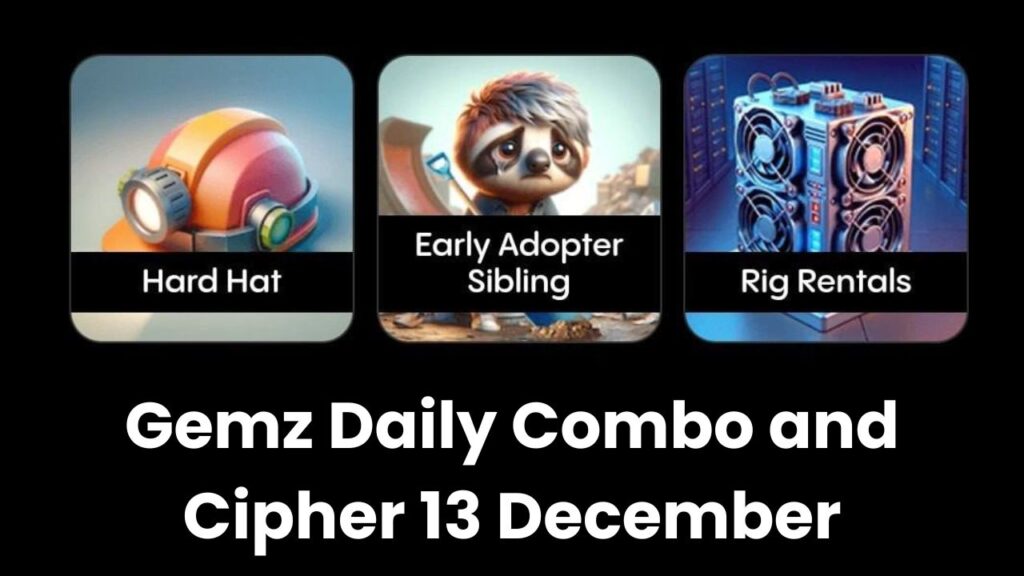 Gemz Daily Combo and Cipher 13 December