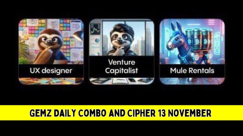 Gemz Daily Combo and Cipher 13 November