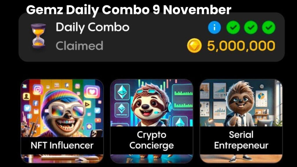 Gemz Daily Combo 9 November
