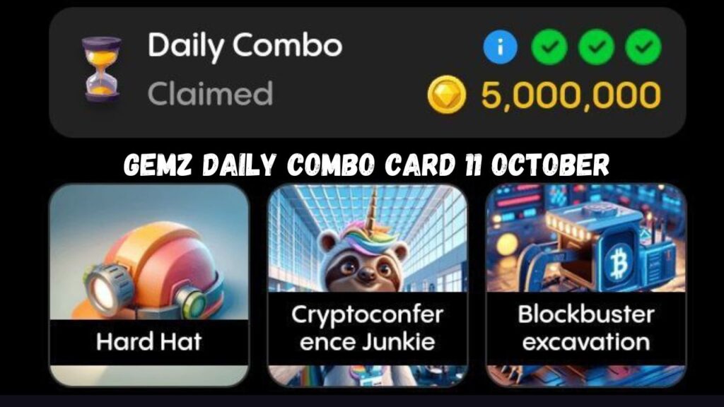 Gemz Daily combo Card 11 October