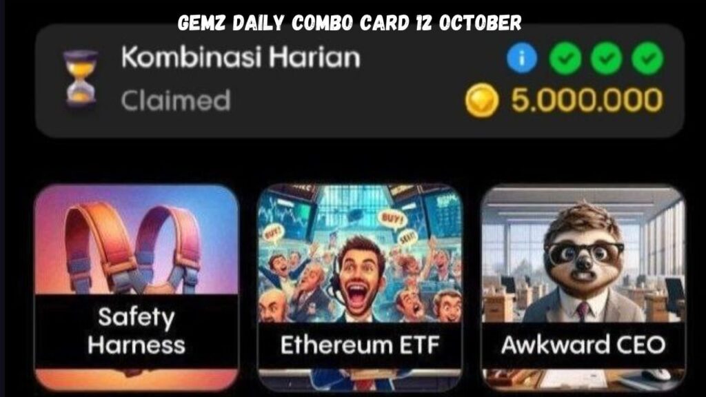 Gemz Daily combo Card 12 October