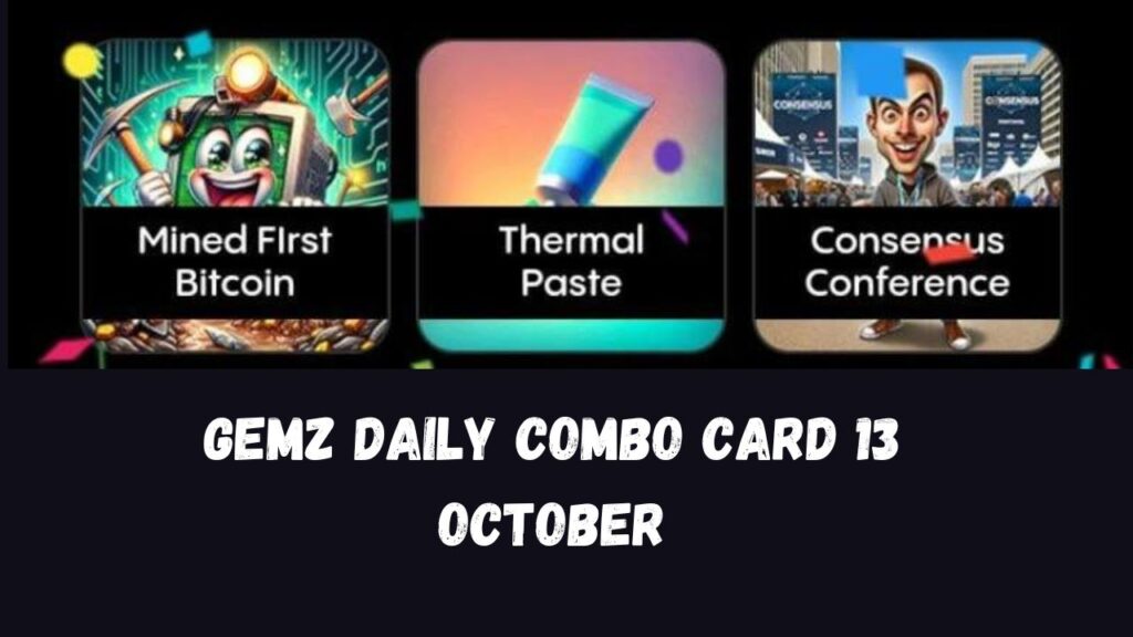 Gemz Daily combo Card 13 October