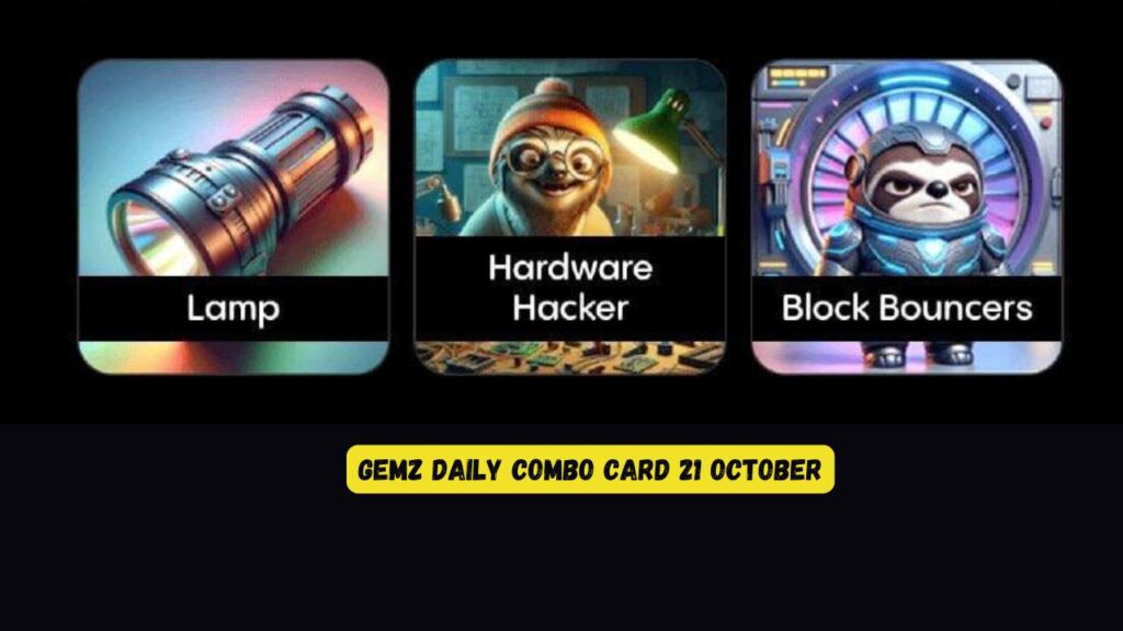 Gemz Daily combo Card 21 October