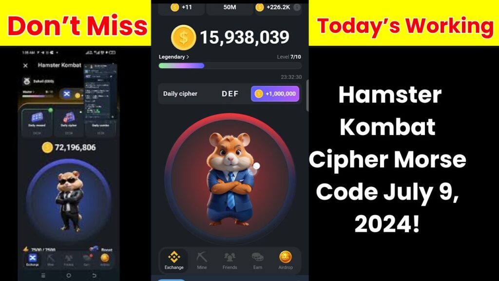  Hamster Kombat Cipher Morse Code July 9