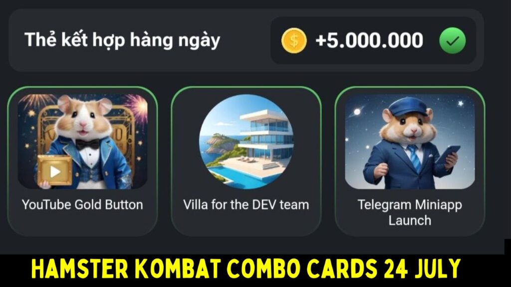 Hamster Kombat Combo Cards 24 July