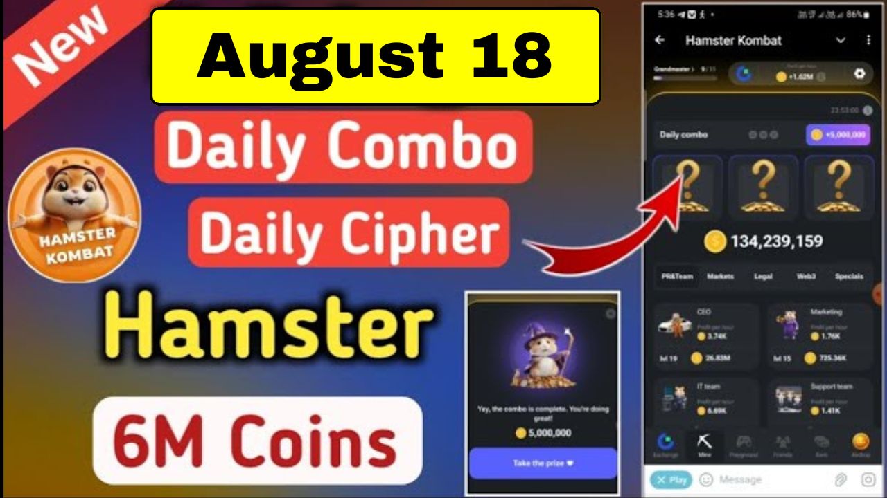 Hamster Kombat Daily Combo 18 August