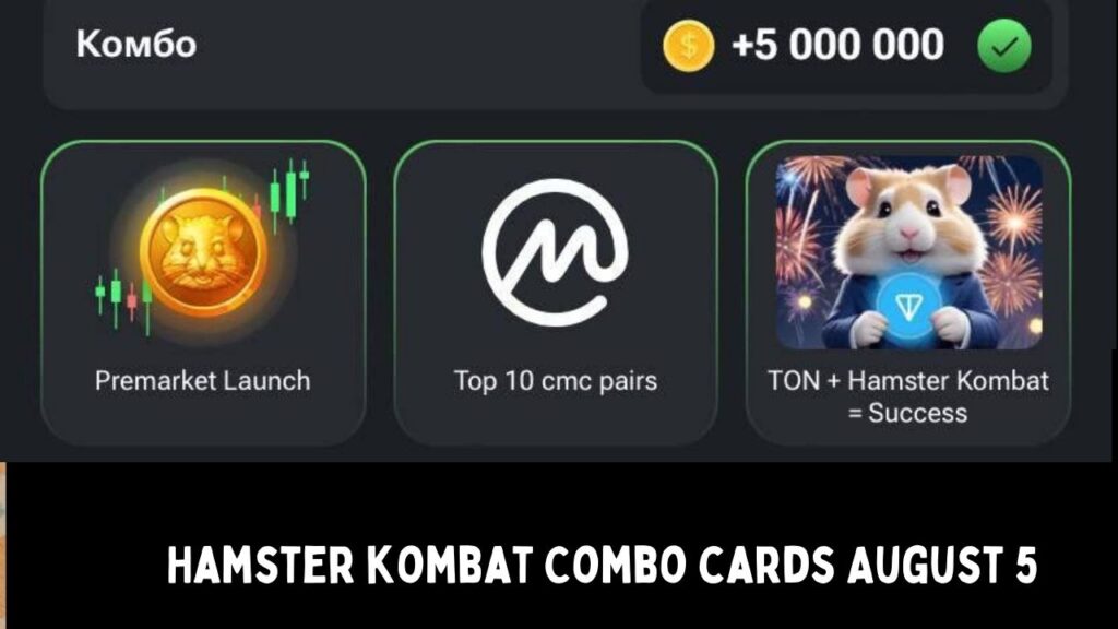 Hamster kombat Combo cards August 5