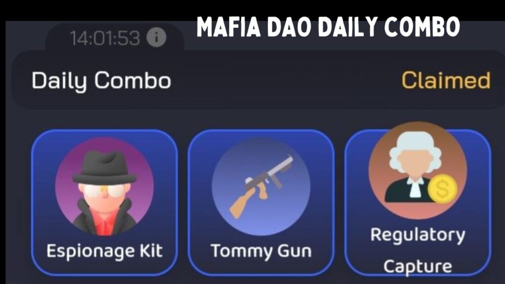 Mafia DAO Daily combo 7 November